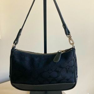 Coach Signature Black Small Shoulder Bag
